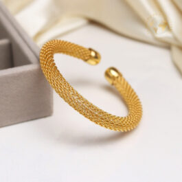 PULSERA ACERO DORADO SEMI ESCLAVAS