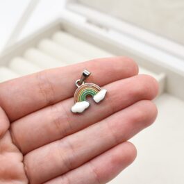 DIJE DE ACERO ARCOIRIS C/ NUBE