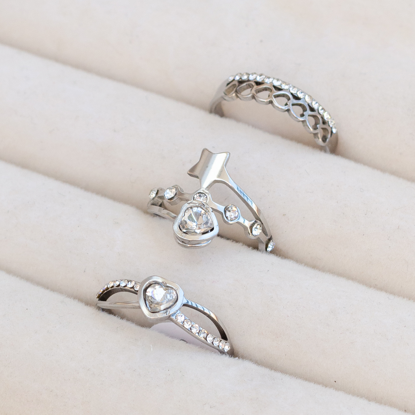ANILLO DE ACERO MULTISTRASS DOBLE Y TRIPLE VARIAS FORMAS X3 - Imagen 2
