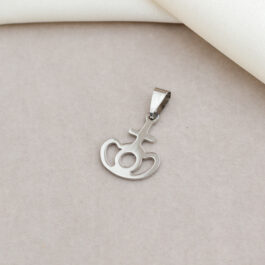 DIJE DE ACERO CORONA PLANA