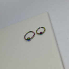 PIERCING ARGOLLA CERRADA TORNASOLADA C/STRASS