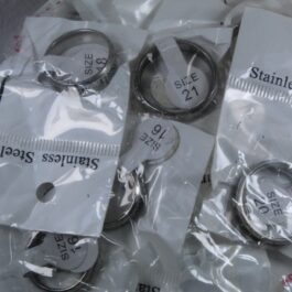 ANILLO DE ACERO ALIANZA C/ FRASES X36