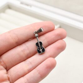 DIJE DE ACERO GUITARRA INFLADA CHICA ESMALTADA
