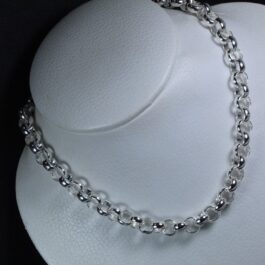 CADENA DE ACERO BLANCO ROLO MEDIANA 45CM 8.0