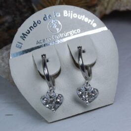 ARGOLLA DE ACERO C/ DIJE MULTISTRASS CORAZON Y ESTRELLA