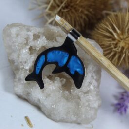 DIJE DE ACERO ESMALTADO DELFIN
