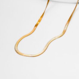 CADENA DE ACERO DORADA COBRA CHATA 0.5-50CM
