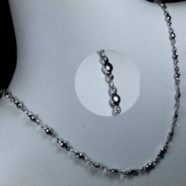 CADENA DE ACERO C/BOLITAS CHATAS CHICAS 55CM