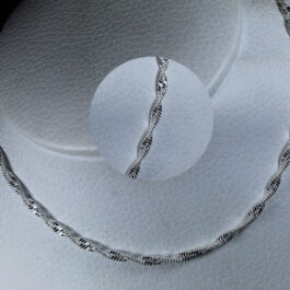 CADENA DE ACERO BLANCO SINGAPUR GRUESA 0.5- 45CM