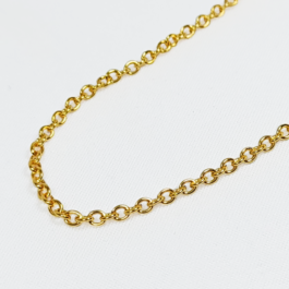 CADENA DE ACERO DORADO ESPEJITO 50CM