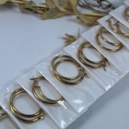 ARGOLLA DE ACERO DORADO 25MM X12