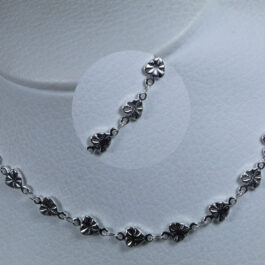 CADENA DE ACERO BLANCO CORAZÓN C/ASTERISCO