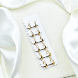 ARGOLLA DE ACERO DORADO MULTISTRASS -3*9MM X 6