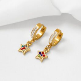 ARGOLLA DE ACERO DORADO MULTISTRASS C/ DIJE