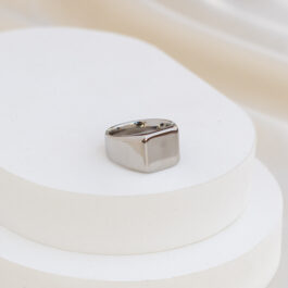 ANILLO DE ACERO PARA GRABAR CUADRADO