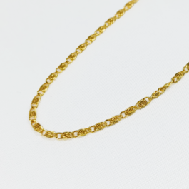 CADENA DE ACERO DORADO CARACOL 45CM