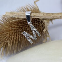 DIJE DE ACERO BLANCO INICIAL MULTI STRASS