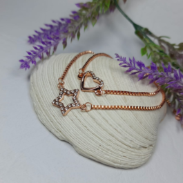 PULSERA DE ACERO ROSE CORBATERO VENECIANA C/ 1 DIJE