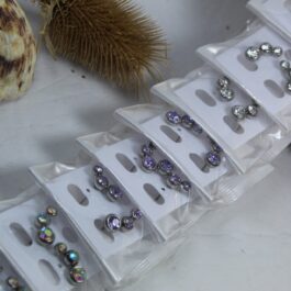 ARO DE ACERO TREPADOR C/3 STRASS DE COLORES X12