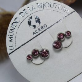 ARO DE ACERO TREPADOR C/3 STRASS DE COLORES X12