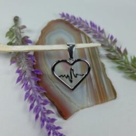 DIJE DE ACERO CORAZON C/LATIDOS