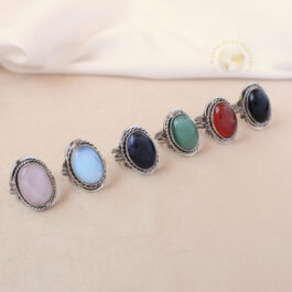 ANILLO DE ALPACA REGULABLE C/PIEDRAS