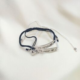 PULSERA DE HILO PARA COMPATIR TE AMO C/ DIJE IMANTADO DE CORAZON