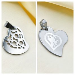 DIJE DE ACERO CORAZON VARIOS MODELOS