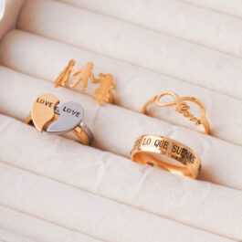 ANILLO DE ACERO TALLES GRANDES VARIOS X4