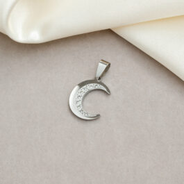 DIJE DE ACERO LUNA C/9 STRASS