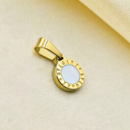 DIJE DE ACERO DORADO BULGARI CHICO