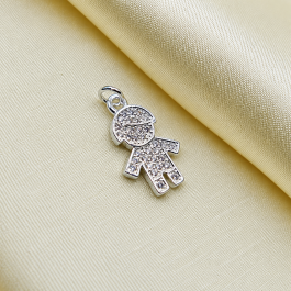 DIJE DE ACERO BLANCO NENE C/ MICROPAVE