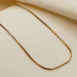 CADENA DE ACERO DORADO VENECIANA DE 45CM 1MM