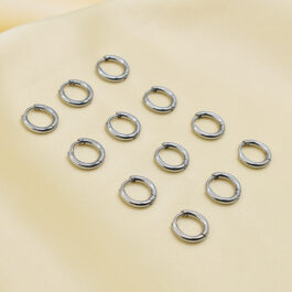 PIERCING DE ACERO NARIZ ARGOLLA C/ CIERRE PRESION X12