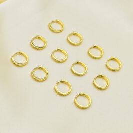 PIERCING DE NARIZ ACERO DORADO ARGOLLA CIERRE PRESION X12