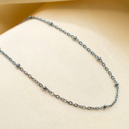 CADENA DE ACERO ESPEJITO C/BOLITAS DE 50CM