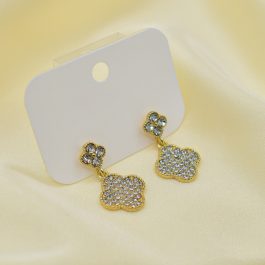 ARO COLGANTE DORADO DOBLE TREBOL MULTISTRASS