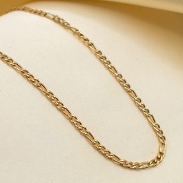 CADENA DE ACERO DORADO CARTIER 3X1 50 CMM 0.8MM