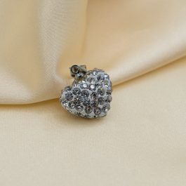 DIJE DE ACERO CORAZON DE FUEGO BLANCA GRANDE
