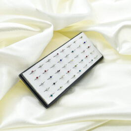 PIERCING ARGOLLA PARA NARIZ C/STRASS DE COLORES X40