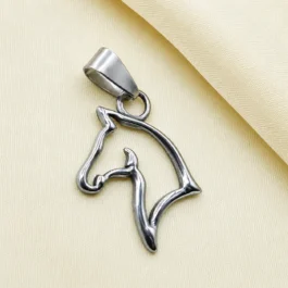 DIJE DE ACERO CALADO FORMA DE CABALLO