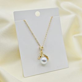 COLLAR DORADO PERLA C/ LIBELULA