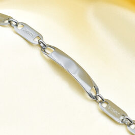 PULSERA DE ACERO DE IDENTIDAD P/ADULTO