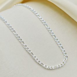 CADENA DE ACERO BLANCO CARTIER SEMI MEDIANA 45CM