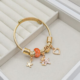 PULSERA DORADA TIPO PANDORA ABIERTA