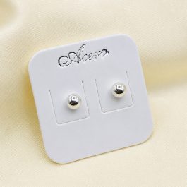 ARO DE ACERO BLANCO BOLITA TAMAÑO CHICO