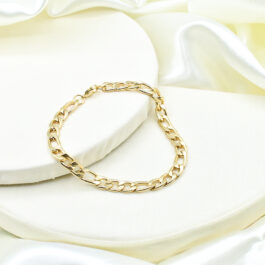 PULSERA DE ACERO DORADO CARTIER 3X1 1.8MM DE 22CM