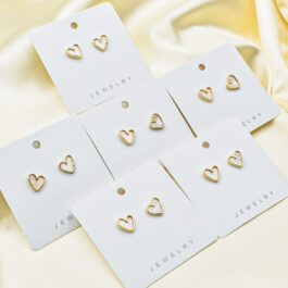ARO DORADO CORAZON NACARADO X6
