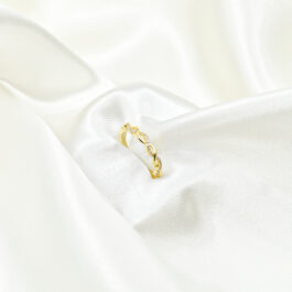 ANILLO DORADO INFINITO STRASS