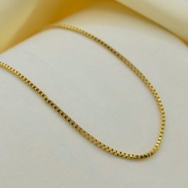 CADENA ACERO DORADO VENECIANA CUADRADA C/TERMINAL-1.5- 40CM